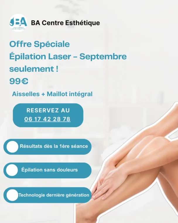 Offre épilation septembre , Antibes, BA Centre Esthétique